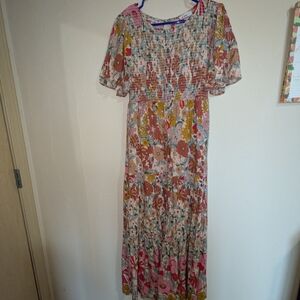 In Bloom Multicolor Floral Maxi Dress